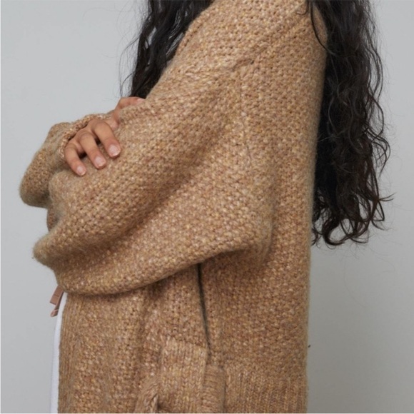 NEW Lunya Chunky Knit Wool Alpaca Blend Belted Robe L/XL Quiet Luxury Minimalist - Picture 9 of 16